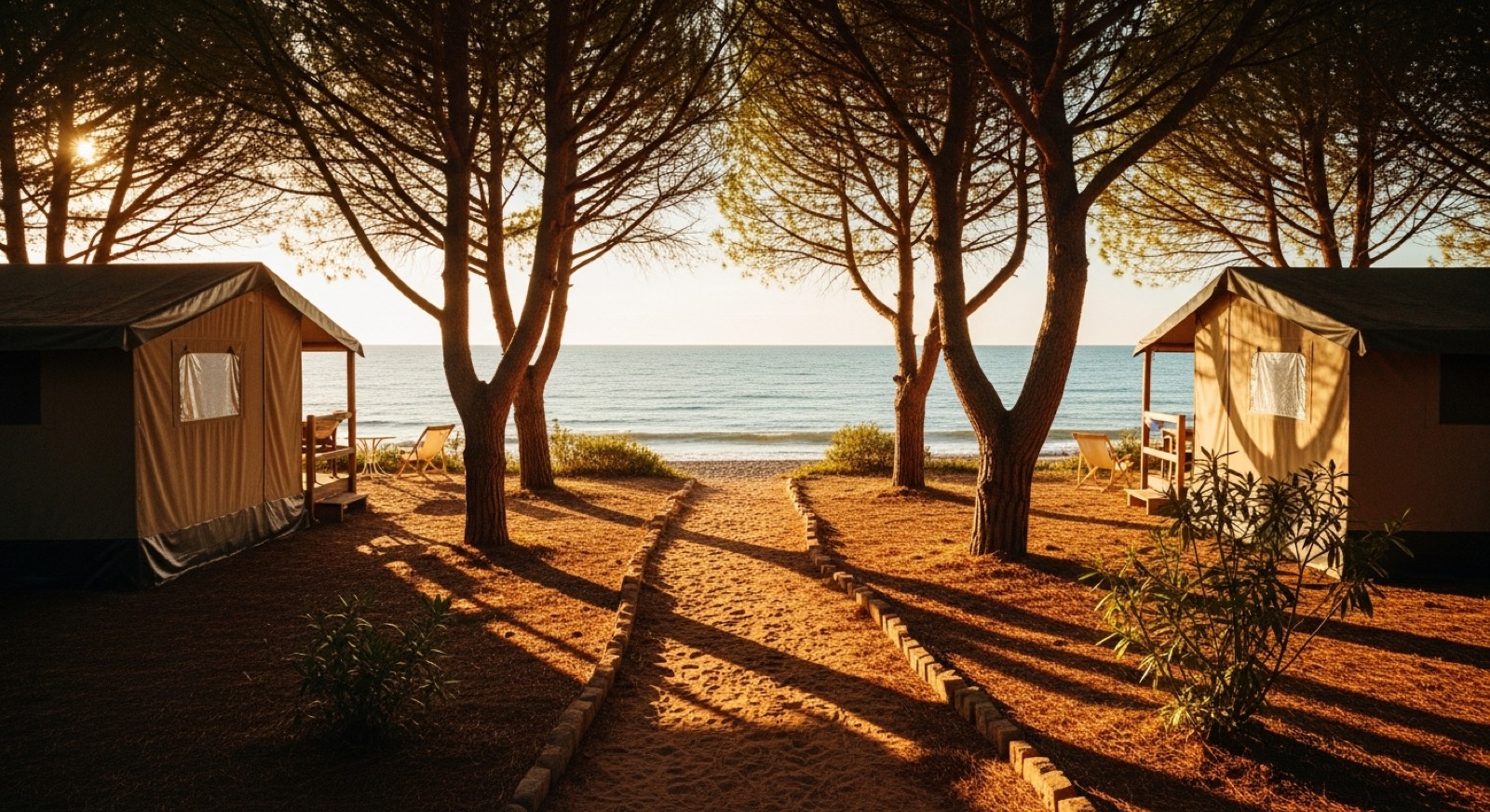 Un camping familial sous les pins, face à la Méditerranée